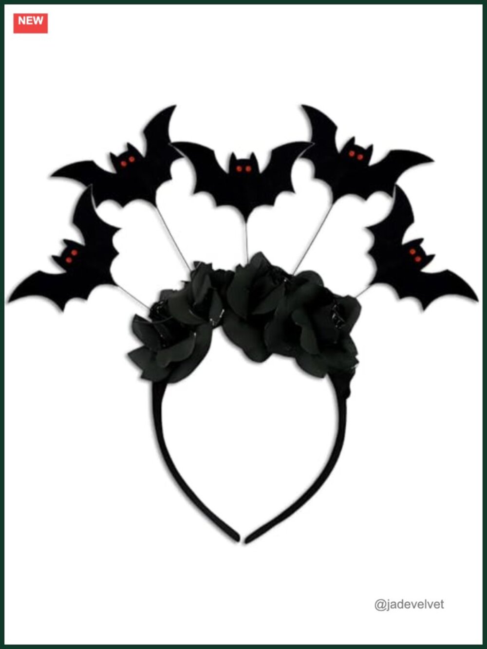 Bat Headband Halloween Hair Accessories Felt Bats Roses Costume
